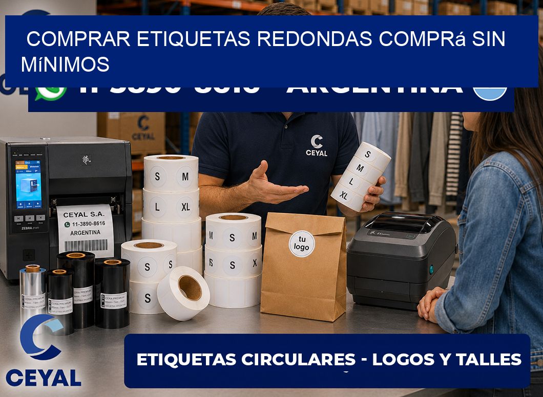 COMPRAR ETIQUETAS REDONDAS Comprá sin mínimos