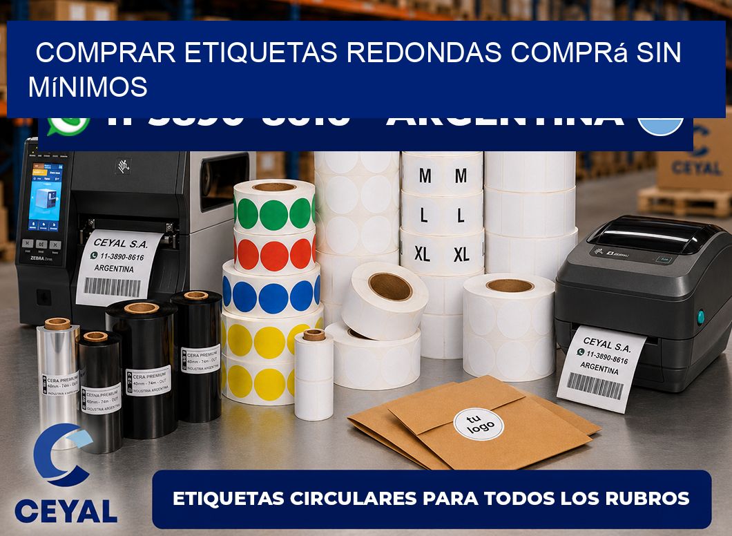 COMPRAR ETIQUETAS REDONDAS Comprá sin mínimos