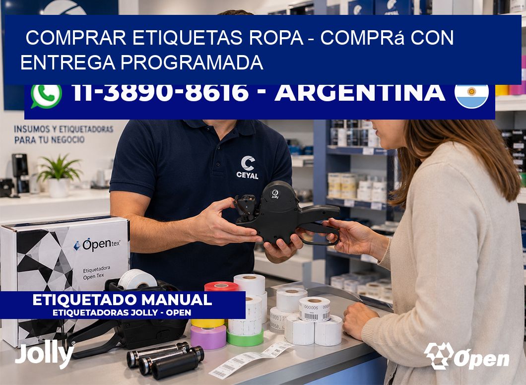 COMPRAR ETIQUETAS ROPA - Comprá con entrega programada