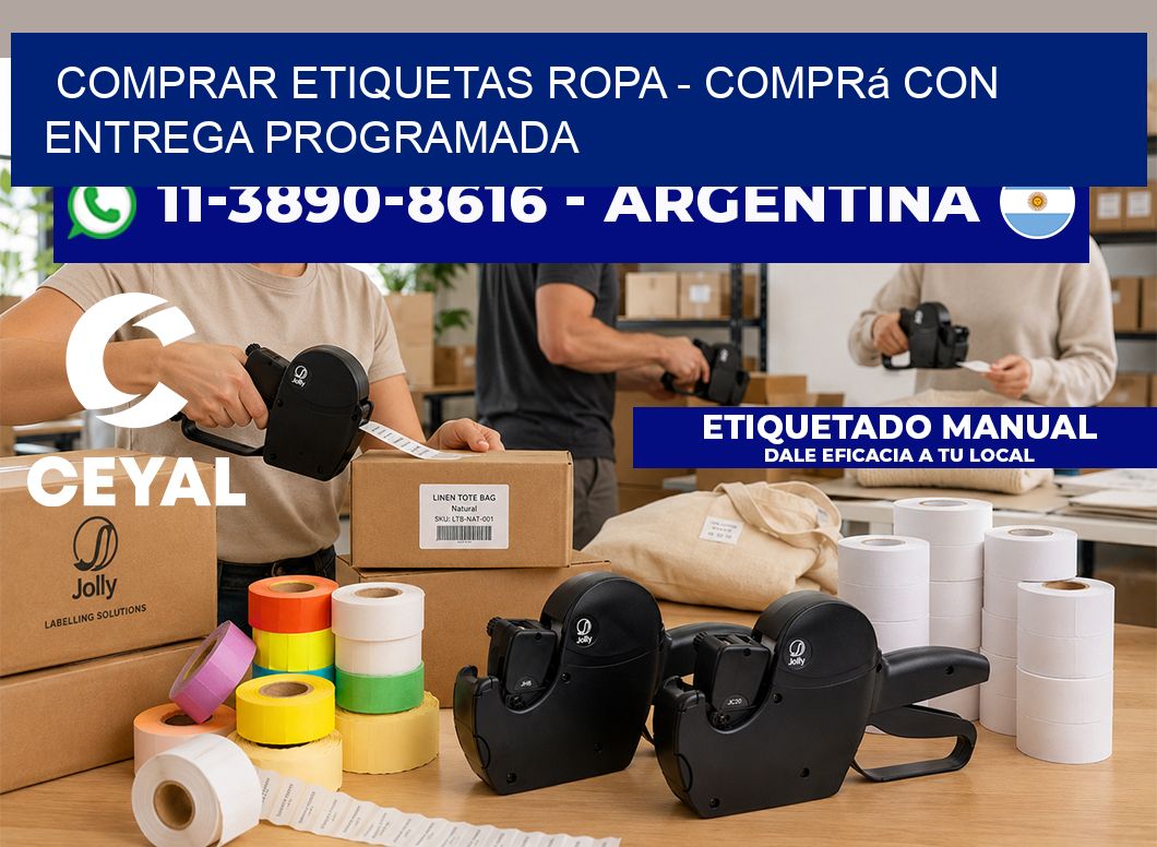 COMPRAR ETIQUETAS ROPA - Comprá con entrega programada