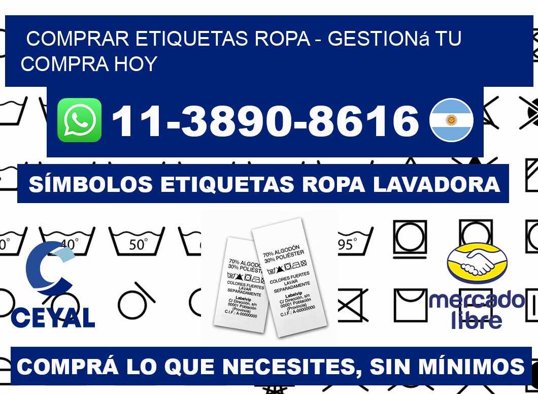 COMPRAR ETIQUETAS ROPA - Gestioná tu compra hoy