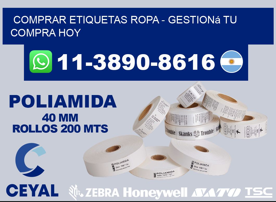 COMPRAR ETIQUETAS ROPA - Gestioná tu compra hoy