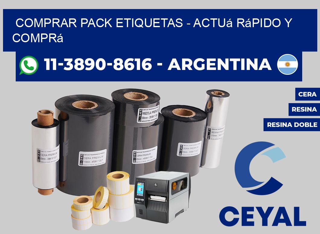 COMPRAR PACK ETIQUETAS - Actuá rápido y comprá