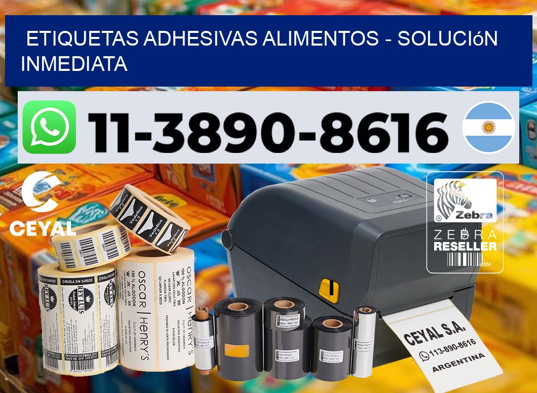ETIQUETAS ADHESIVAS ALIMENTOS - Solución inmediata