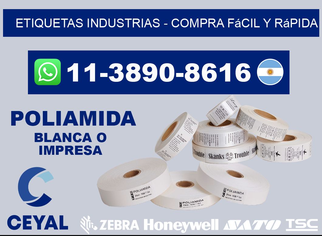 ETIQUETAS INDUSTRIAS - Compra fácil y rápida