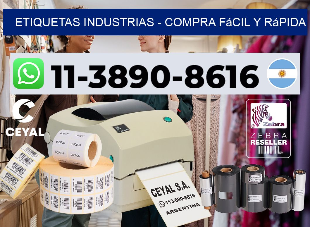 ETIQUETAS INDUSTRIAS - Compra fácil y rápida