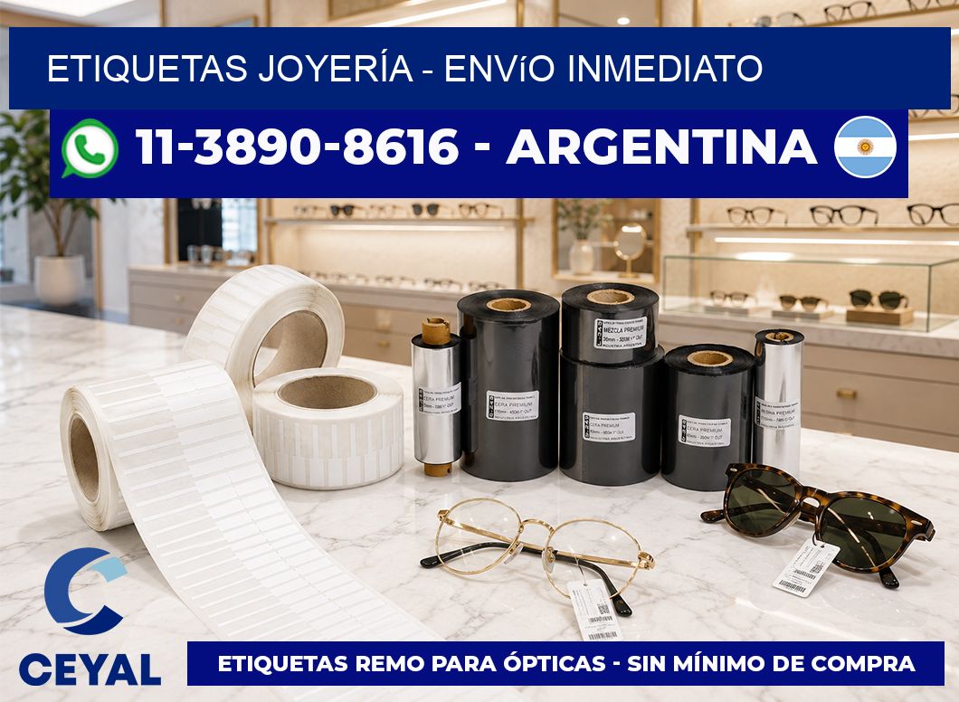 ETIQUETAS JOYERÍA - Envío inmediato