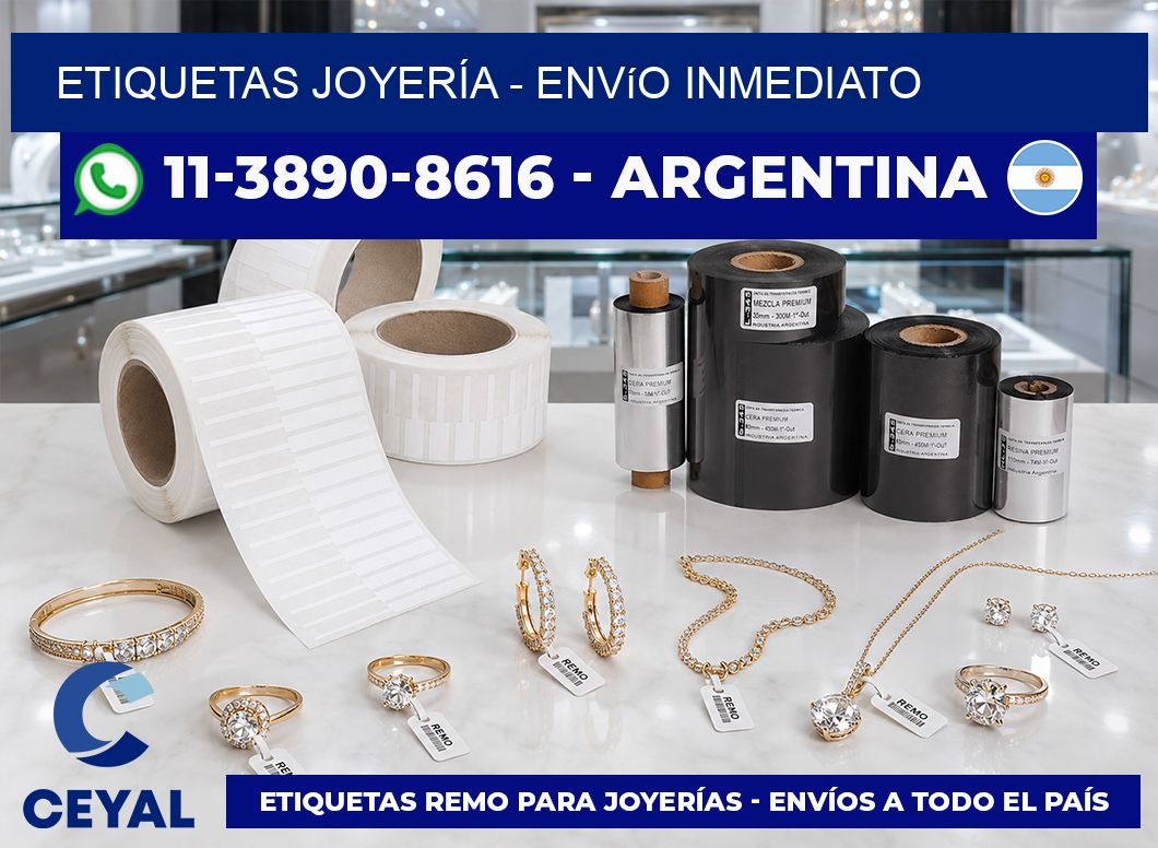 ETIQUETAS JOYERÍA - Envío inmediato
