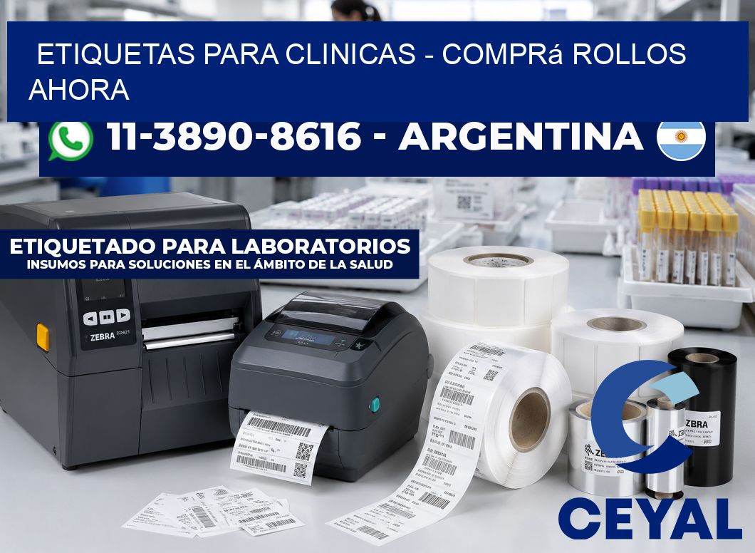 ETIQUETAS PARA CLINICAS - Comprá rollos ahora