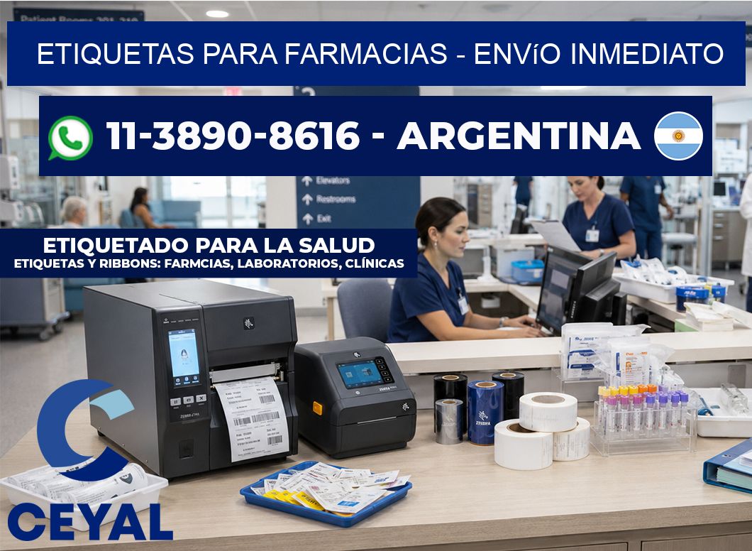 ETIQUETAS PARA FARMACIAS - Envío inmediato