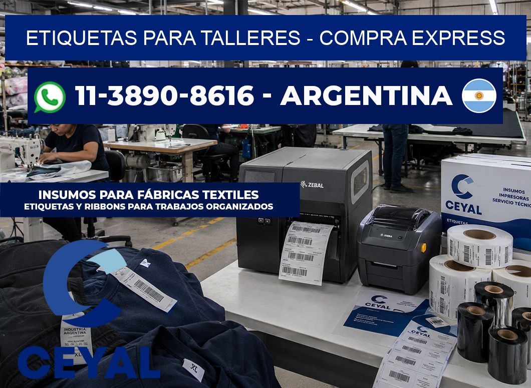 ETIQUETAS PARA TALLERES - Compra express