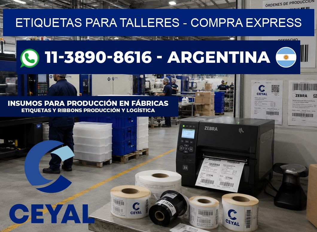 ETIQUETAS PARA TALLERES - Compra express