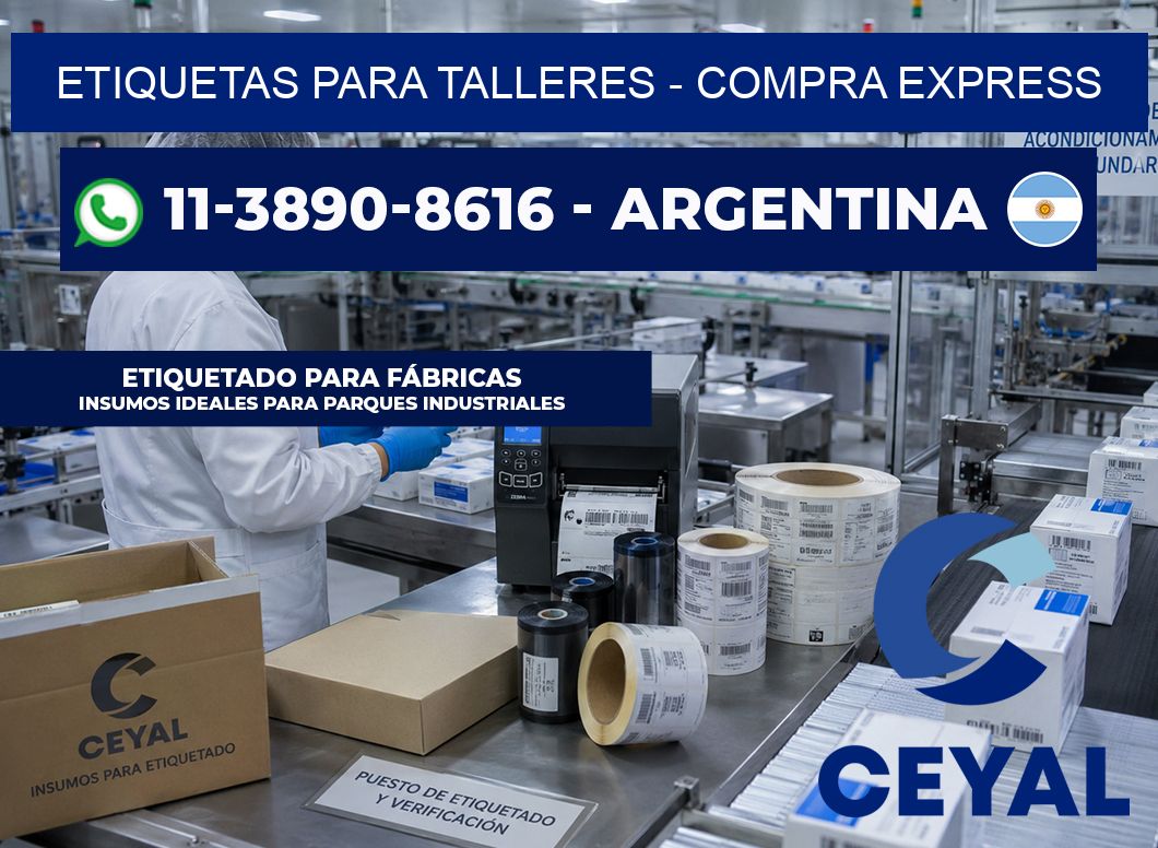 ETIQUETAS PARA TALLERES – Compra express