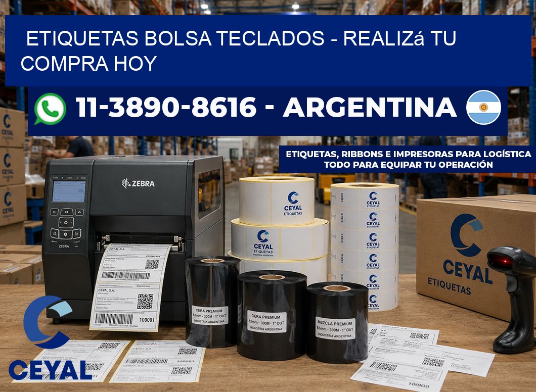 Etiquetas Bolsa teclados - Realizá tu compra hoy