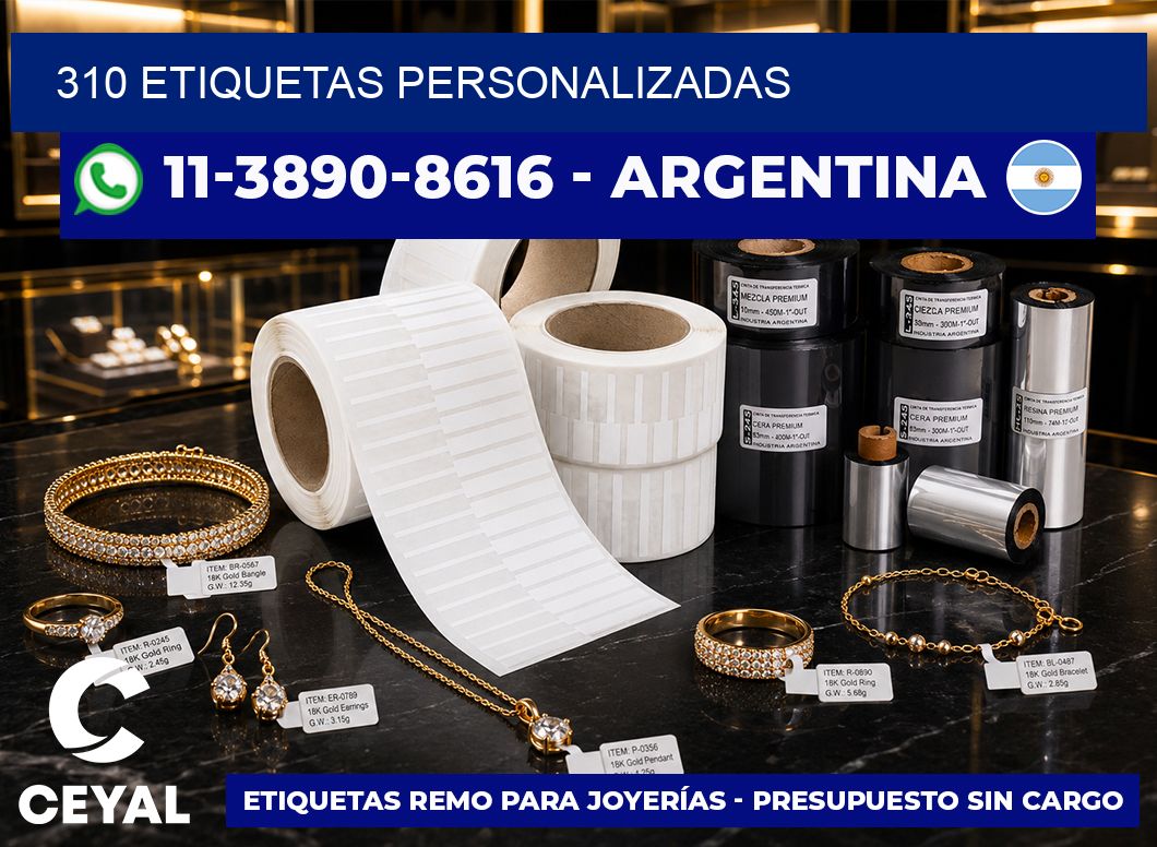 310 ETIQUETAS PERSONALIZADAS