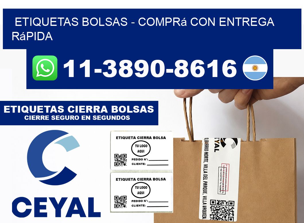 ETIQUETAS BOLSAS - Comprá con entrega rápida