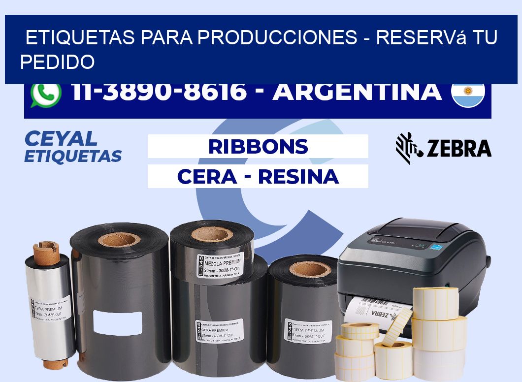 ETIQUETAS PARA PRODUCCIONES - Reservá tu pedido