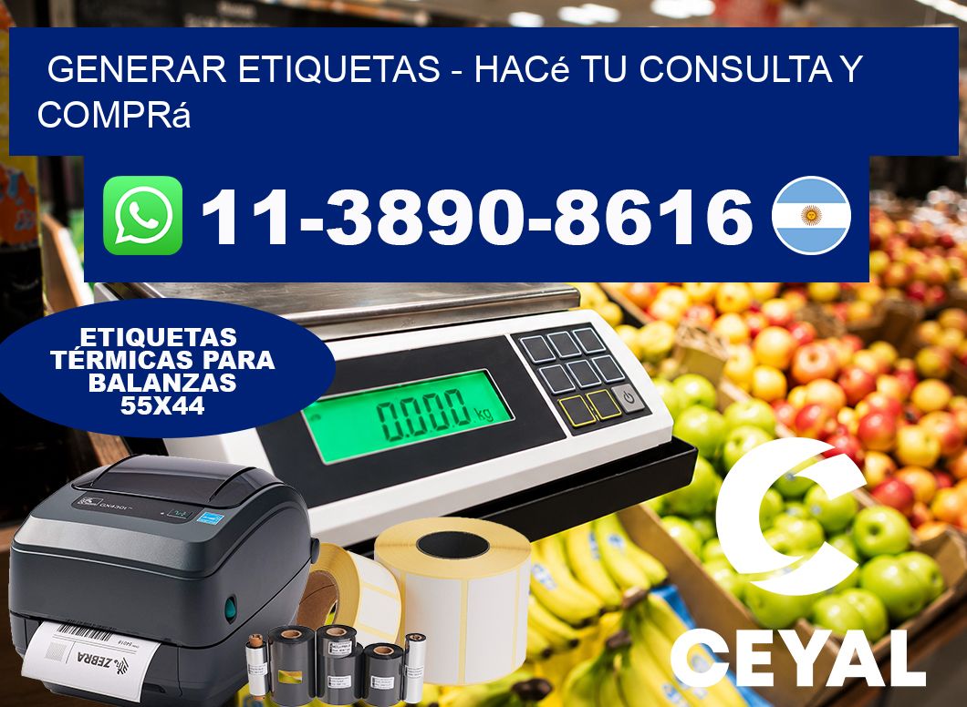 GENERAR ETIQUETAS - Hacé tu consulta y comprá