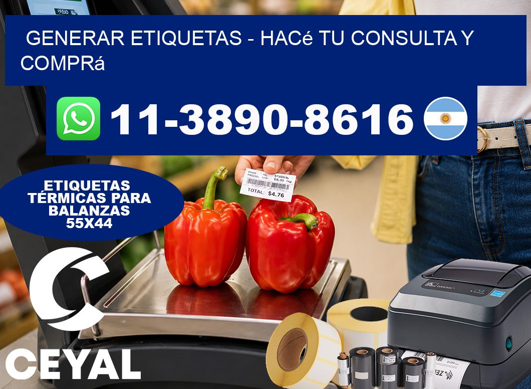 GENERAR ETIQUETAS – Hacé tu consulta y comprá