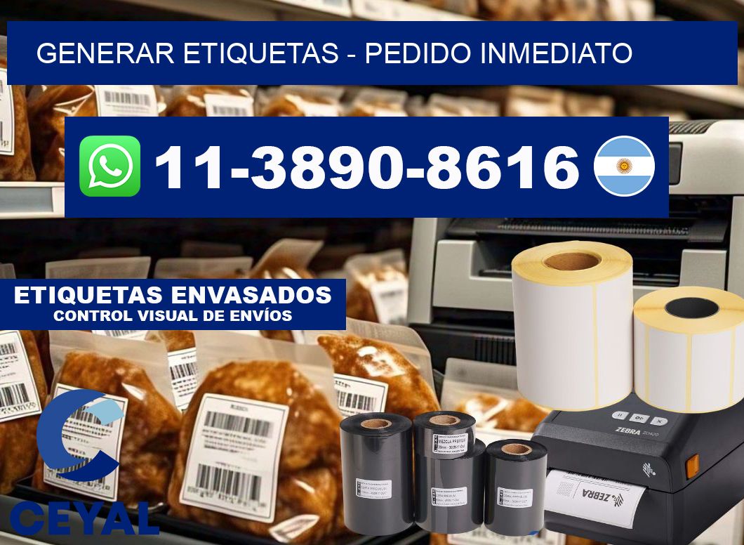 GENERAR ETIQUETAS - Pedido inmediato