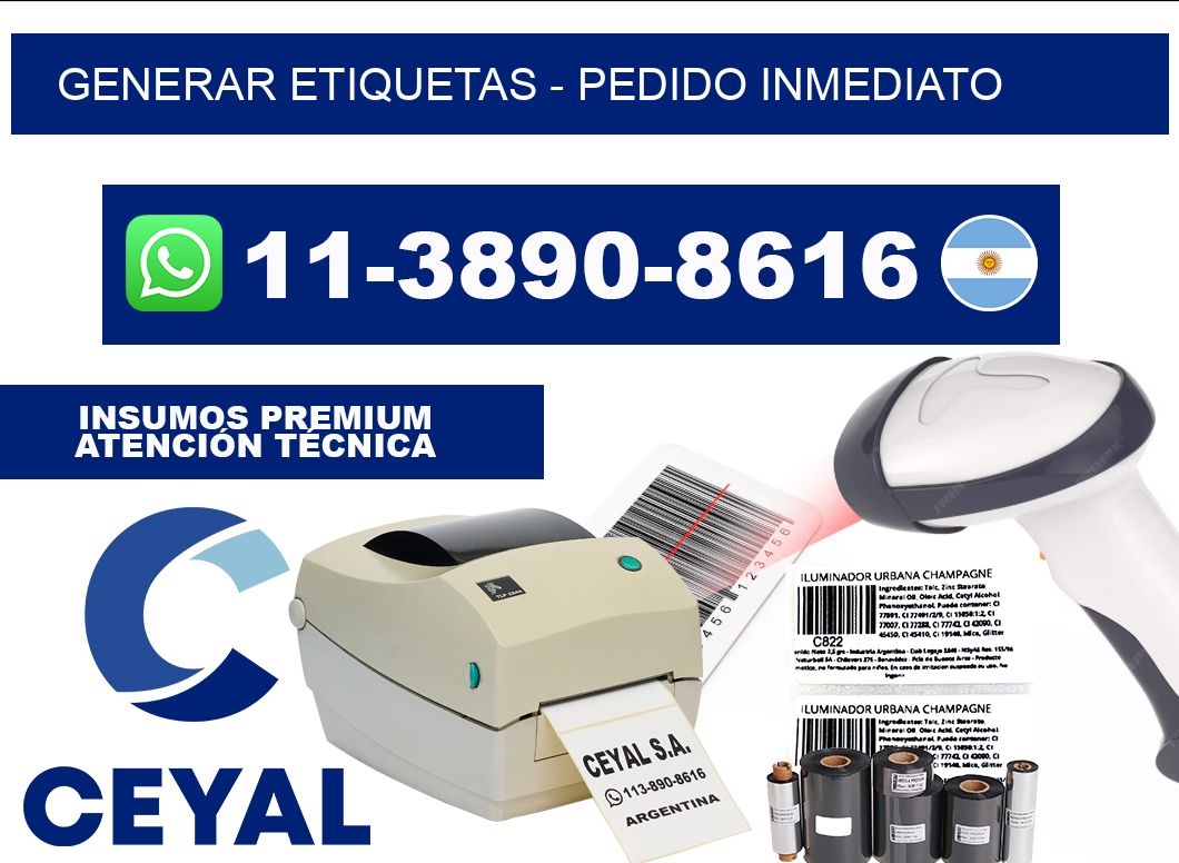 GENERAR ETIQUETAS - Pedido inmediato