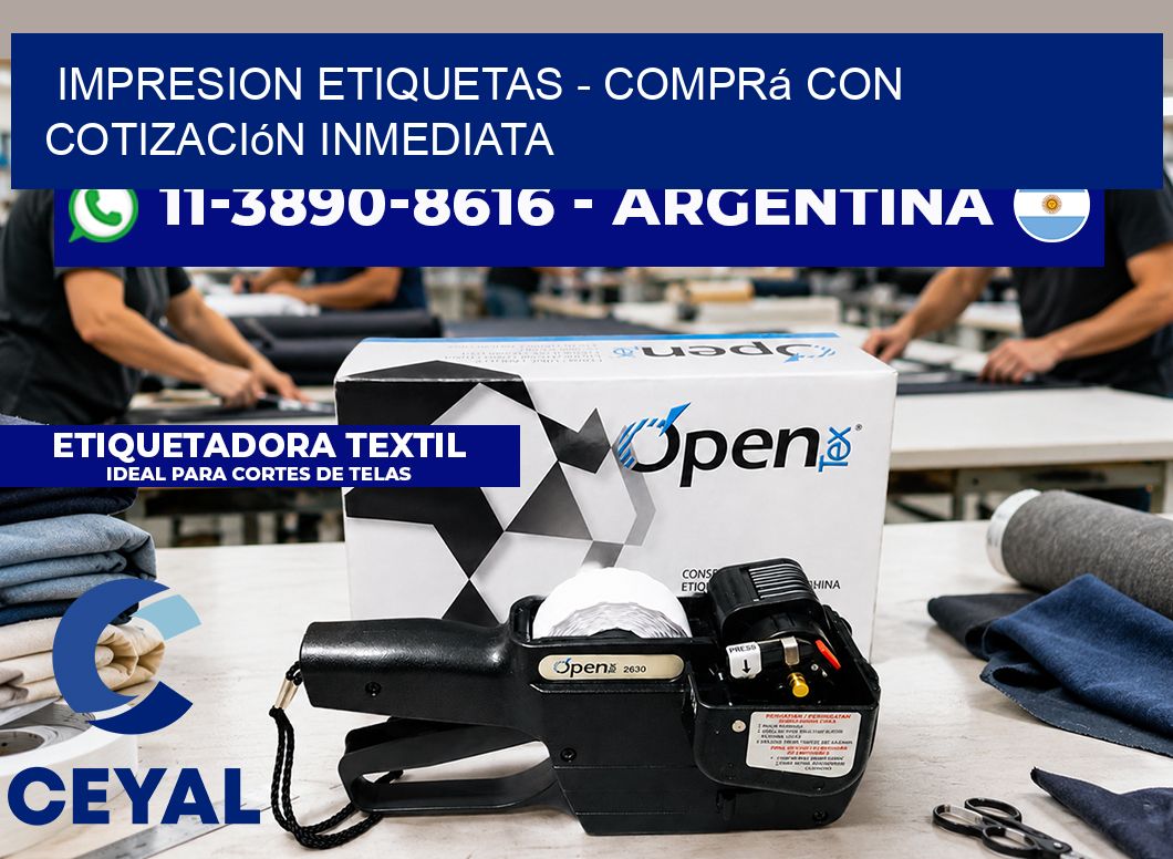 IMPRESION ETIQUETAS – Comprá con cotización inmediata