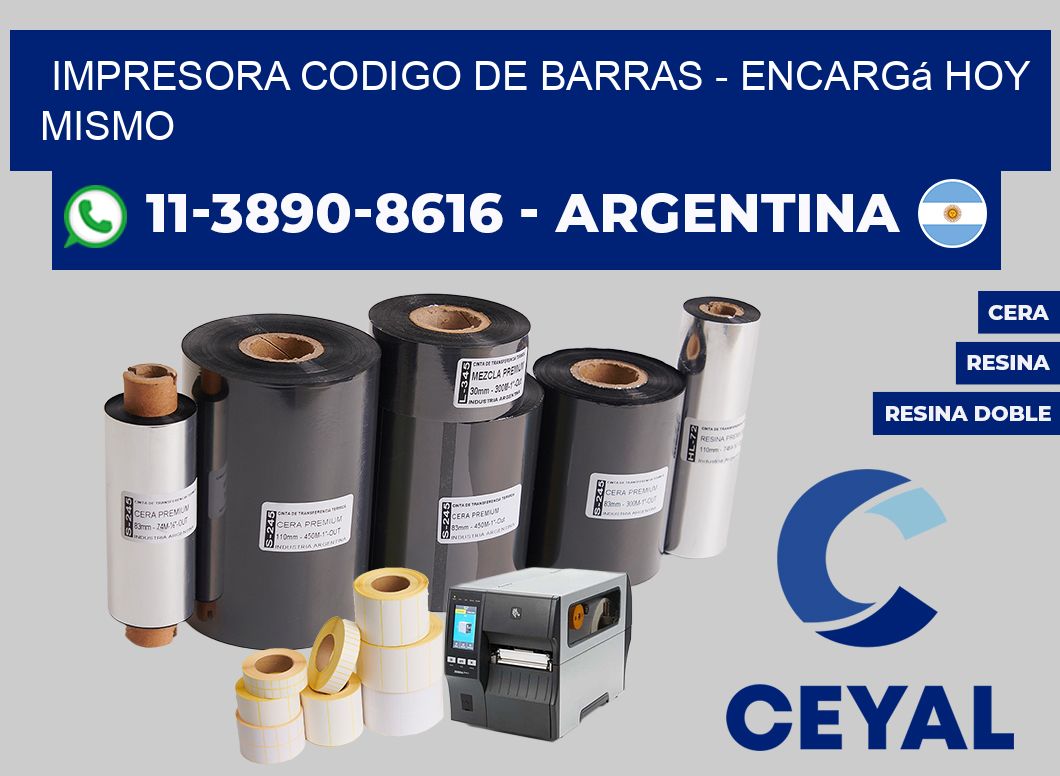 IMPRESORA CODIGO DE BARRAS - Encargá hoy mismo