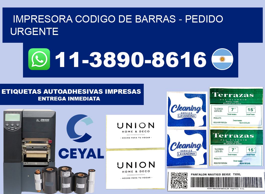 IMPRESORA CODIGO DE BARRAS - Pedido urgente