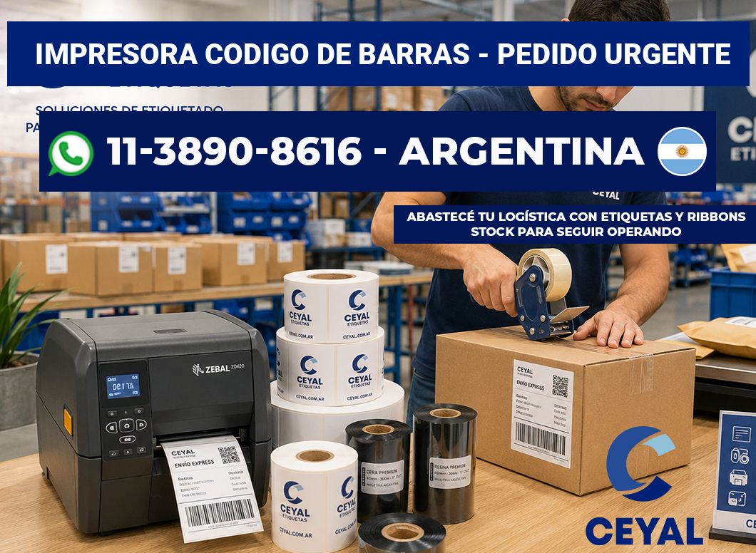 IMPRESORA CODIGO DE BARRAS – Pedido urgente
