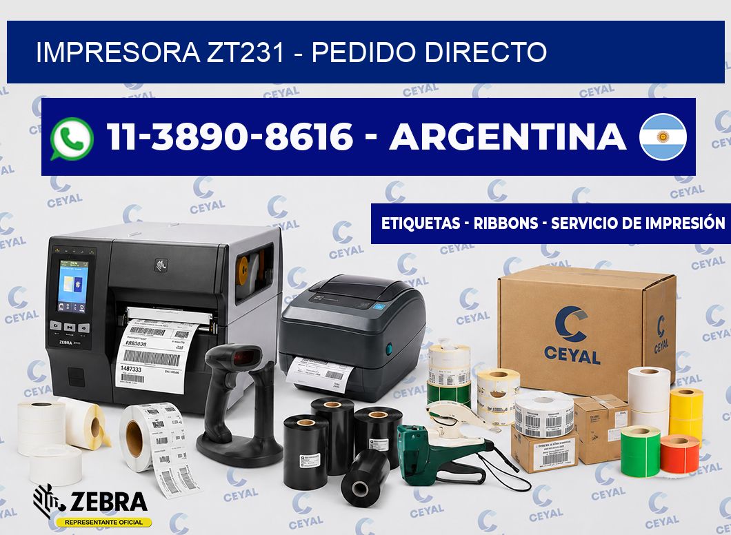 IMPRESORA ZT231 - Pedido directo