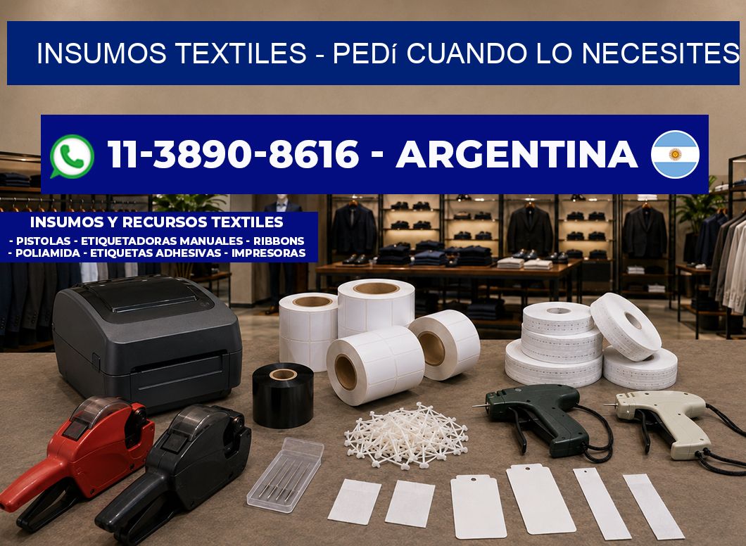INSUMOS TEXTILES - Pedí cuando lo necesites