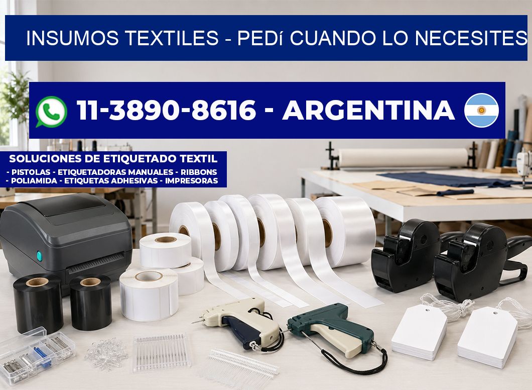 INSUMOS TEXTILES – Pedí cuando lo necesites