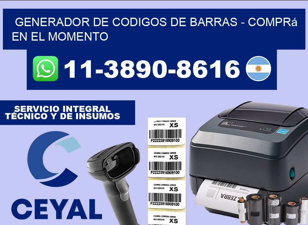 generador de codigos de barras - Comprá en el momento