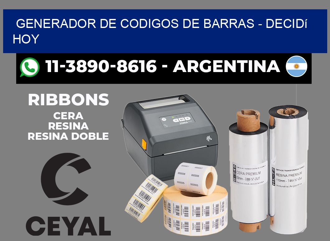 generador de codigos de barras - Decidí hoy