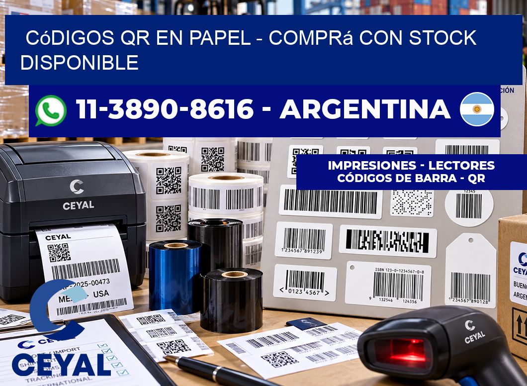 Códigos QR en Papel - Comprá con stock disponible