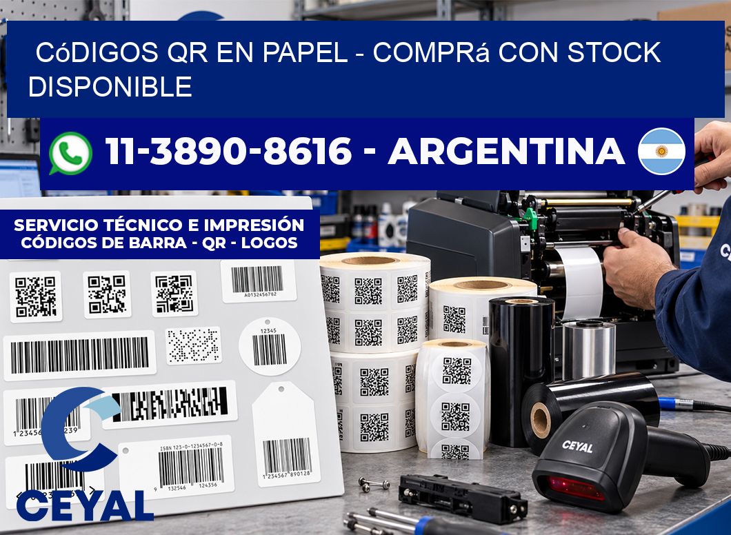 Códigos QR en Papel - Comprá con stock disponible