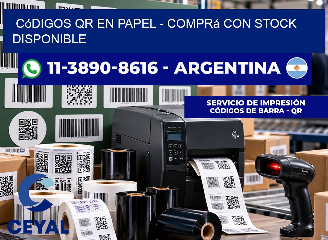 Códigos QR en Papel - Comprá con stock disponible