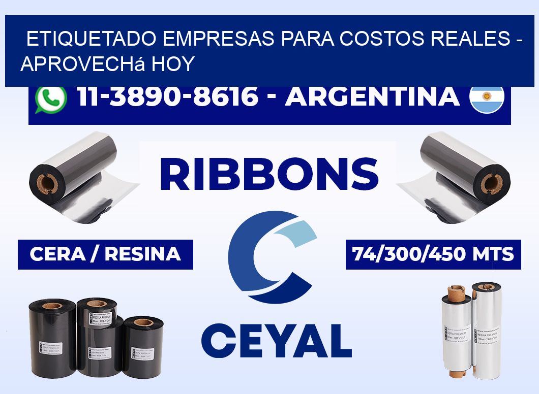 ETIQUETADO EMPRESAS PARA COSTOS REALES - Aprovechá hoy