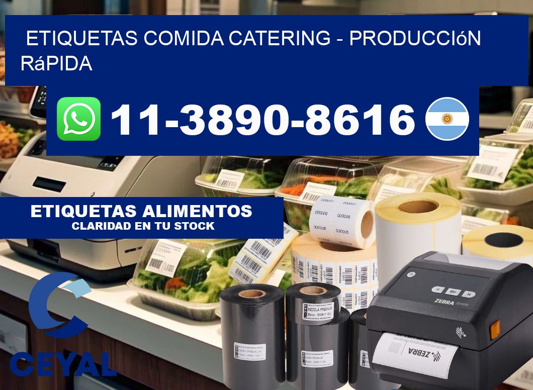 ETIQUETAS COMIDA CATERING - Producción rápida