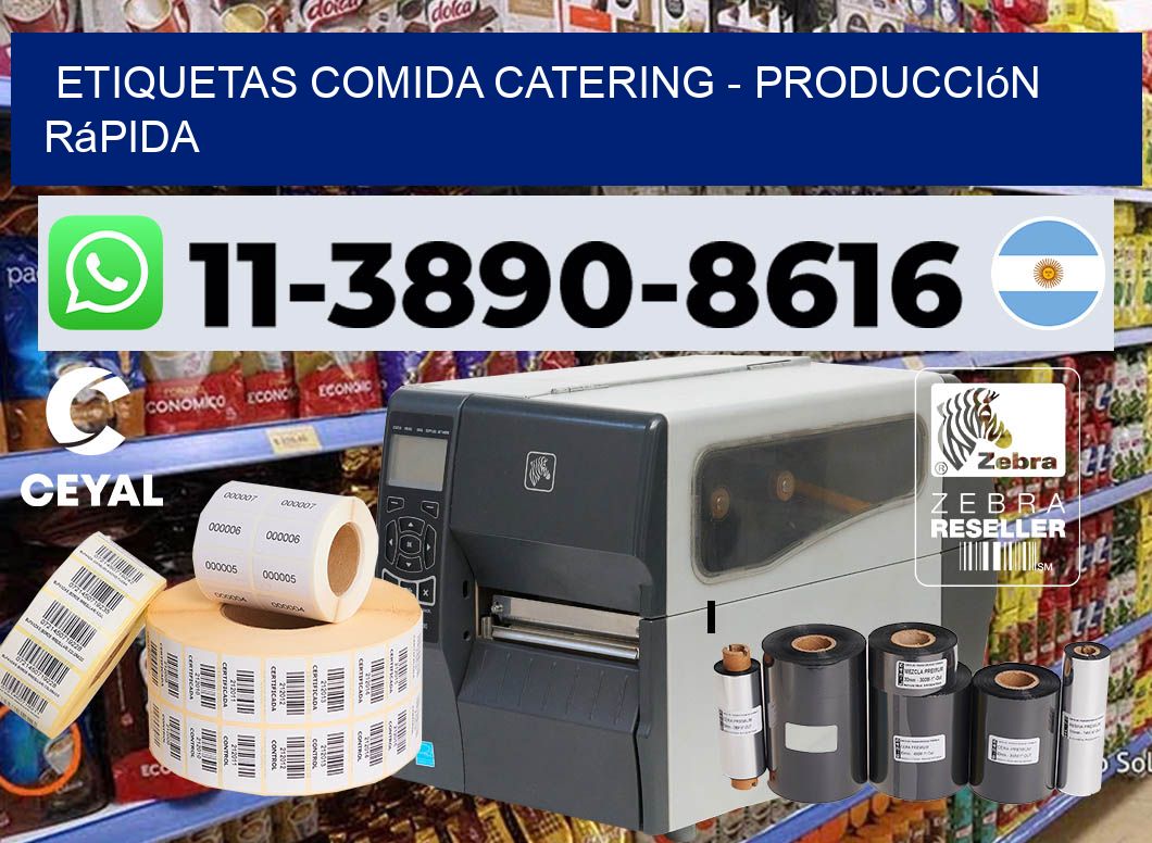 ETIQUETAS COMIDA CATERING - Producción rápida