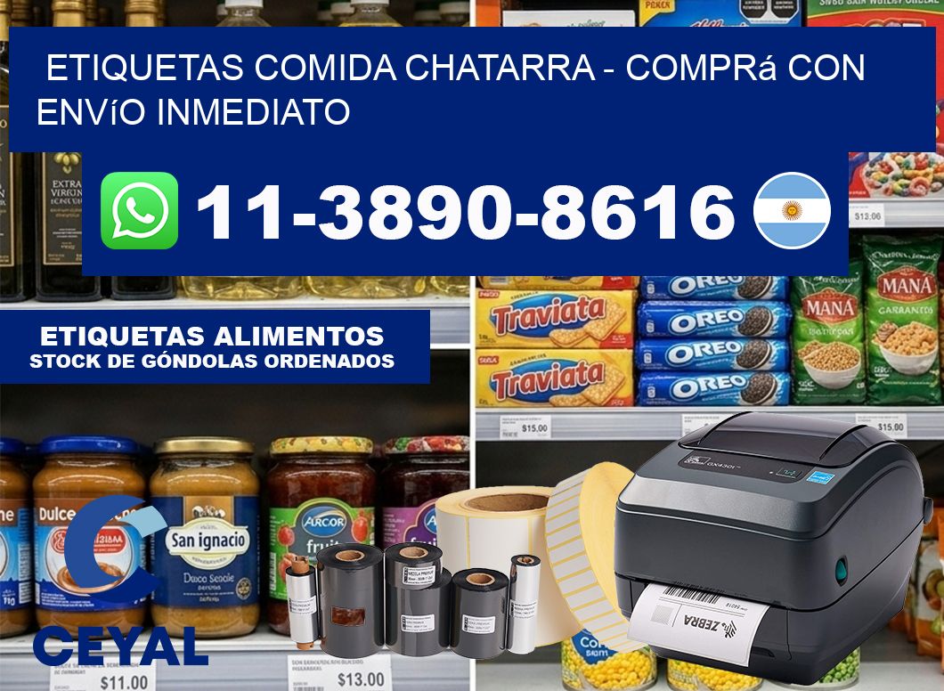 ETIQUETAS COMIDA CHATARRA - Comprá con envío inmediato