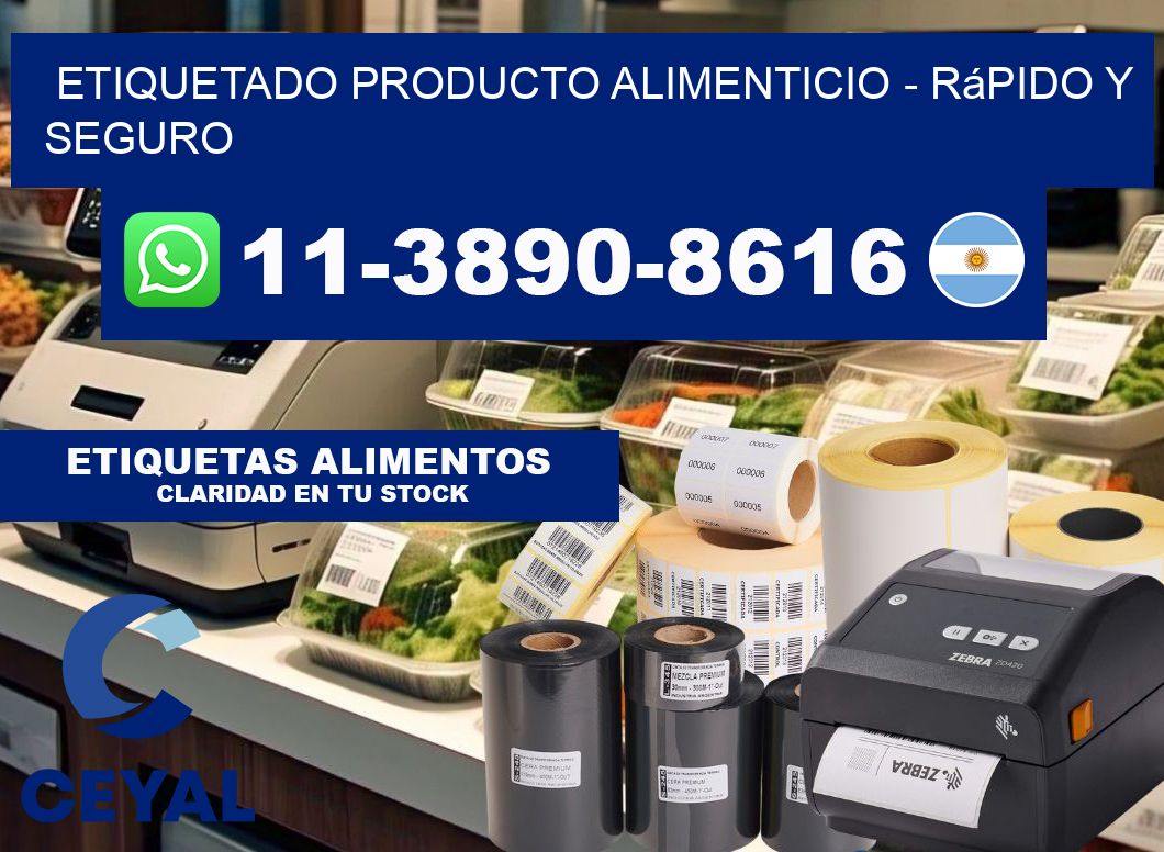Etiquetado producto alimenticio - rápido y seguro