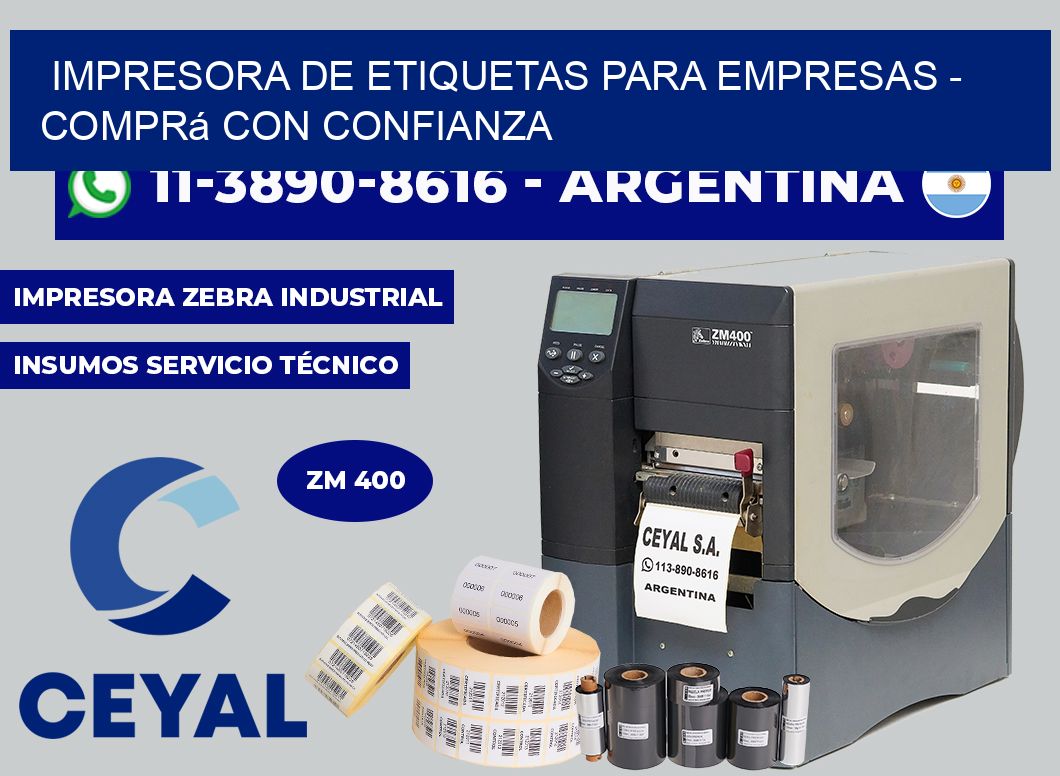 IMPRESORA DE ETIQUETAS PARA EMPRESAS - Comprá con confianza