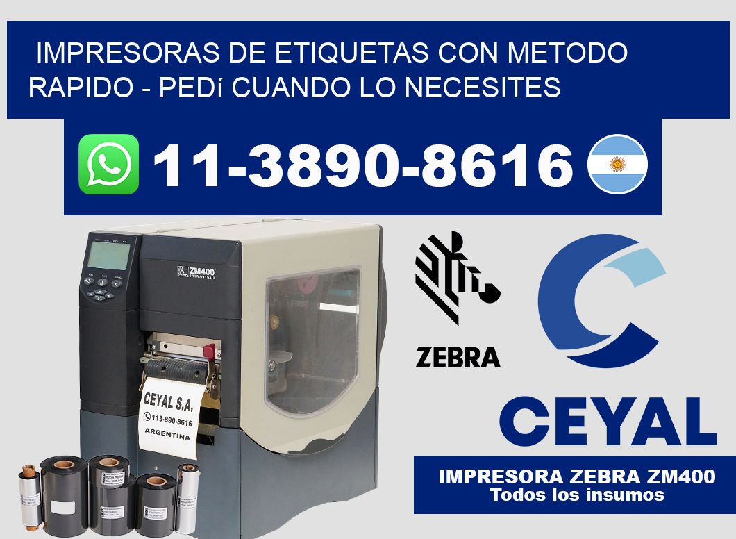 IMPRESORAS DE ETIQUETAS CON METODO RAPIDO - Pedí cuando lo necesites