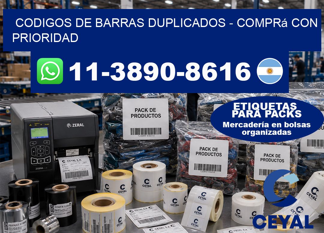 codigos de barras duplicados - Comprá con prioridad