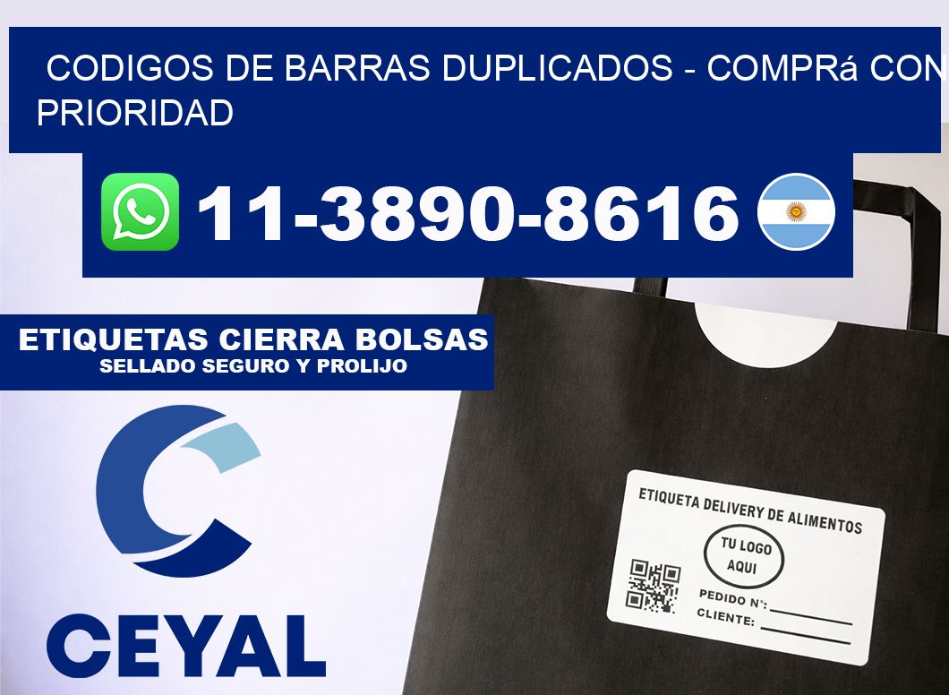 codigos de barras duplicados - Comprá con prioridad