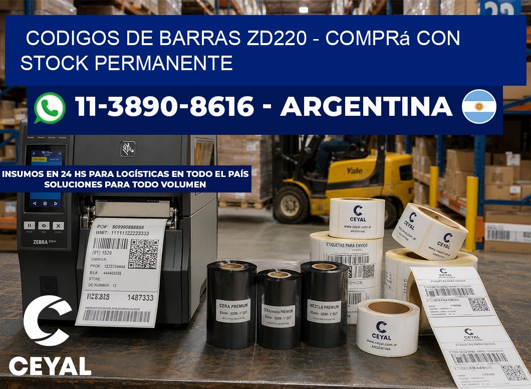 codigos de barras zd220 - Comprá con stock permanente