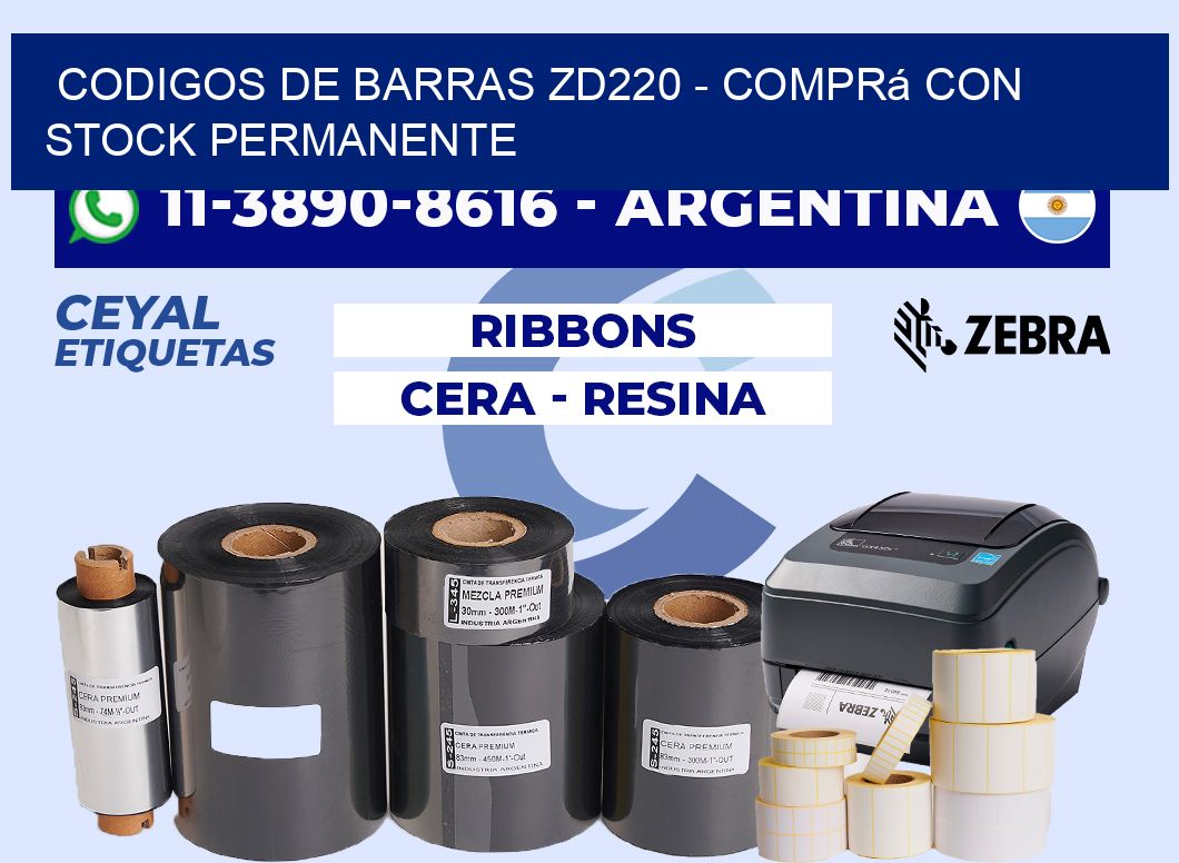 codigos de barras zd220 - Comprá con stock permanente