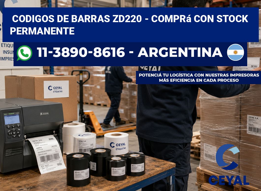 codigos de barras zd220 – Comprá con stock permanente