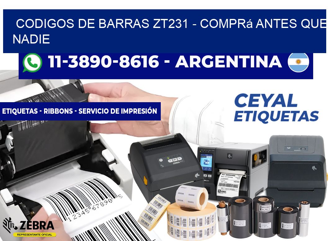 codigos de barras zt231 - Comprá antes que nadie